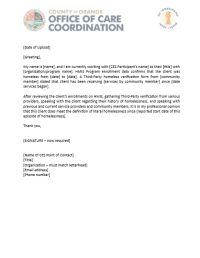 A preview of the attached Letter of Attestation template.